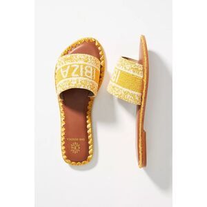 Anthropologie x De Siena Ibiza Destination Slide Sandals Flats $260 Sz 36